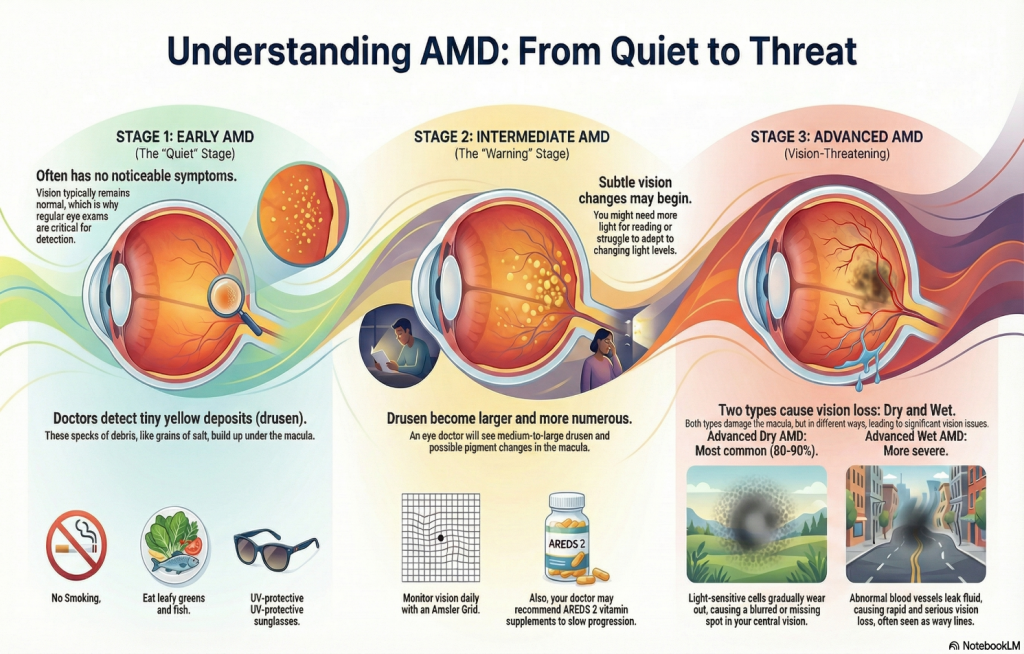 Infographic for AMD stages